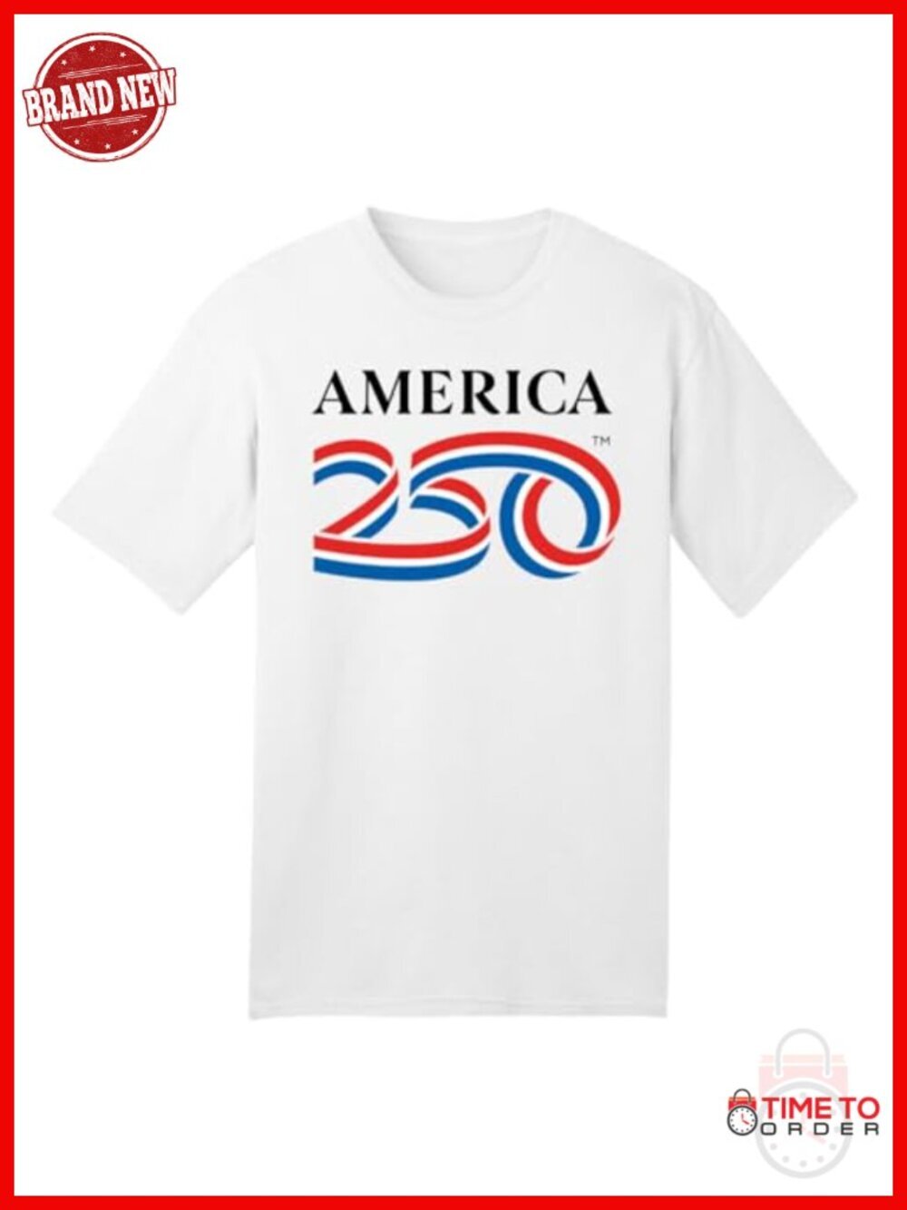 250 Anniversary USA America250 Official Classic Logo Cotton Tee 5.4oz
